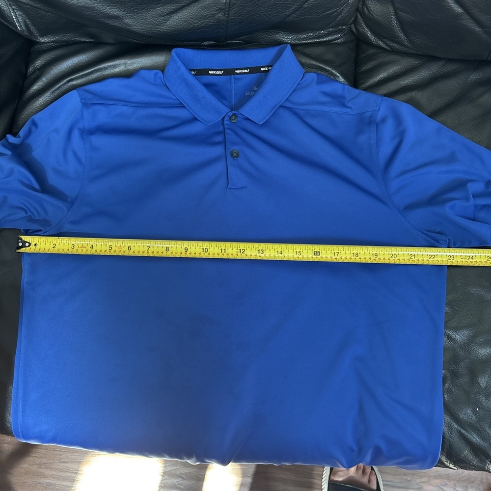 Nike Golf Dri-FIT Men's Solid Blue Polo Shirt Large - Picture 5 of 5